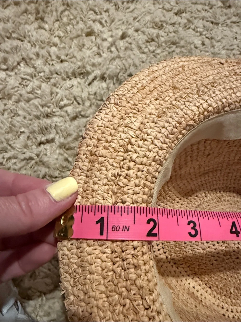 Tory Burch Raffia Sun Hat Yellow Trim